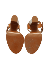 LEATHER T-STRAP SANDALS 36