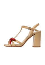 LEATHER BOW SANDALS 33