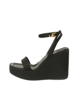 LEATHER PLATFORM SANDALS 36