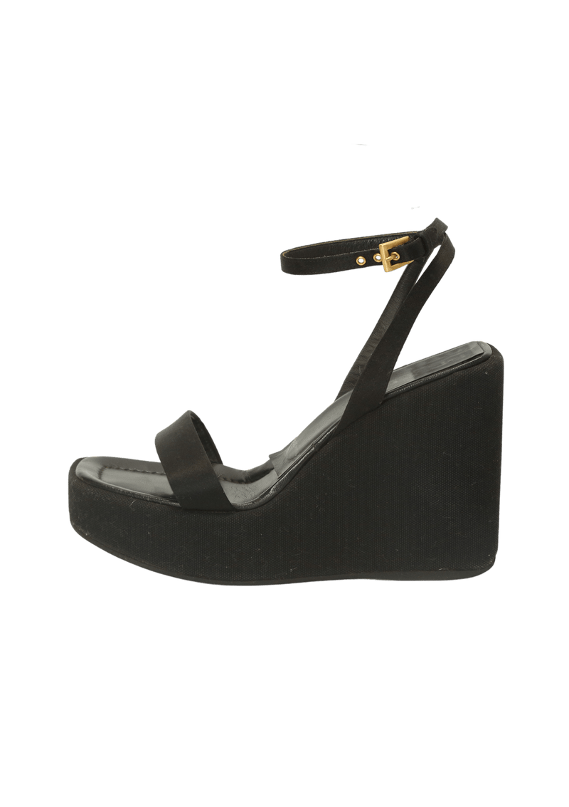 LEATHER PLATFORM SANDALS 36