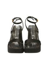 LEATHER PLATFORM SANDALS 36