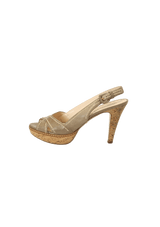 LEATHER SLINGBACK PUMPS 40