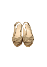 LEATHER SLINGBACK PUMPS 40