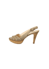 LEATHER SLINGBACK PUMPS 40