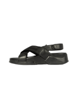 LEATHER SLINGBACK SANDALS 35