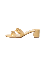 LEATHER STUDDED SANDAL 35.5
