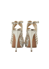 METALLIC GALDIATOR SANDALS 36