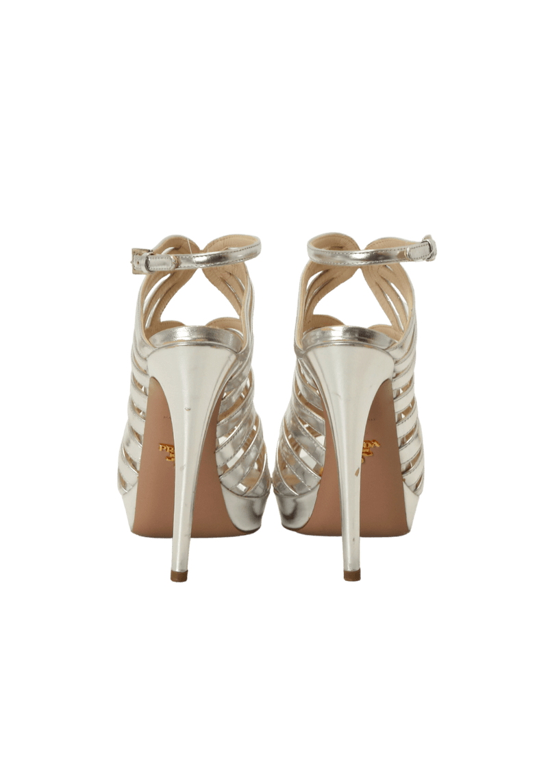 METALLIC GALDIATOR SANDALS 36