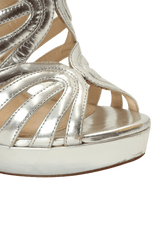 METALLIC GALDIATOR SANDALS 36