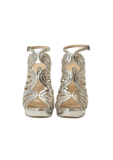 METALLIC GALDIATOR SANDALS 36