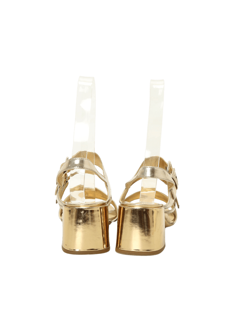 METALLIC SANDALS 39