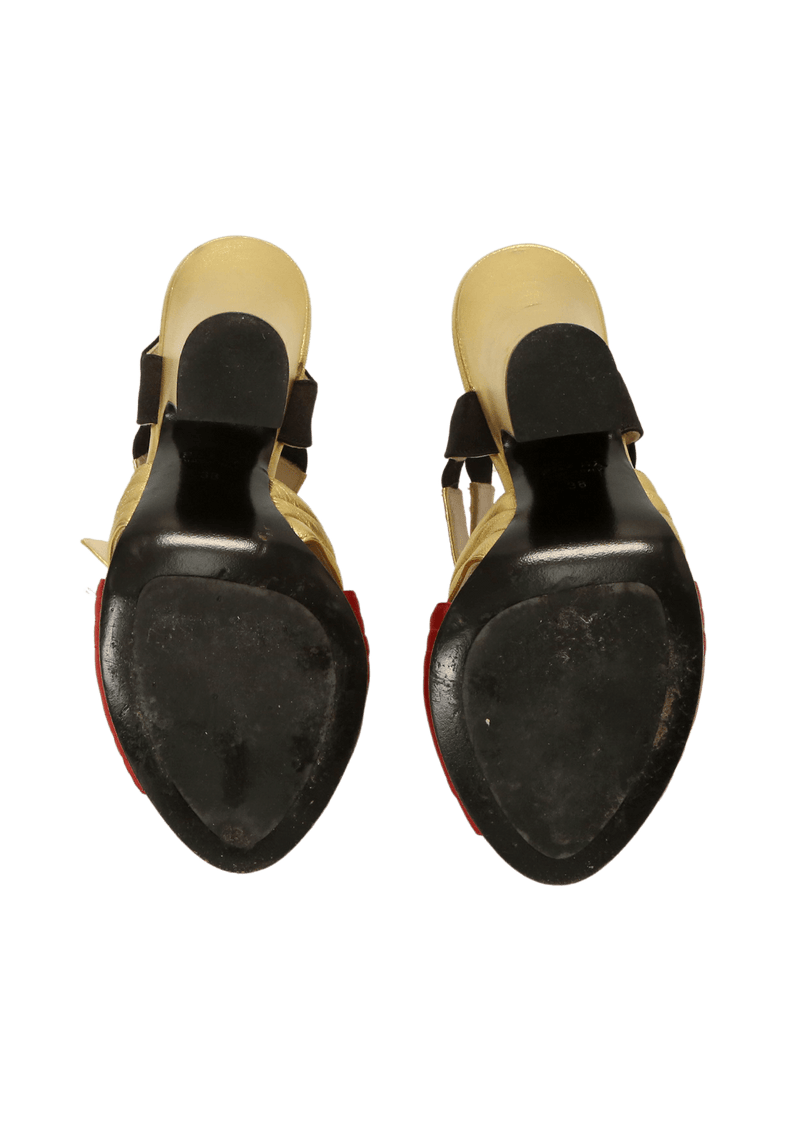 METTALIC NAPPA SANDALS 35