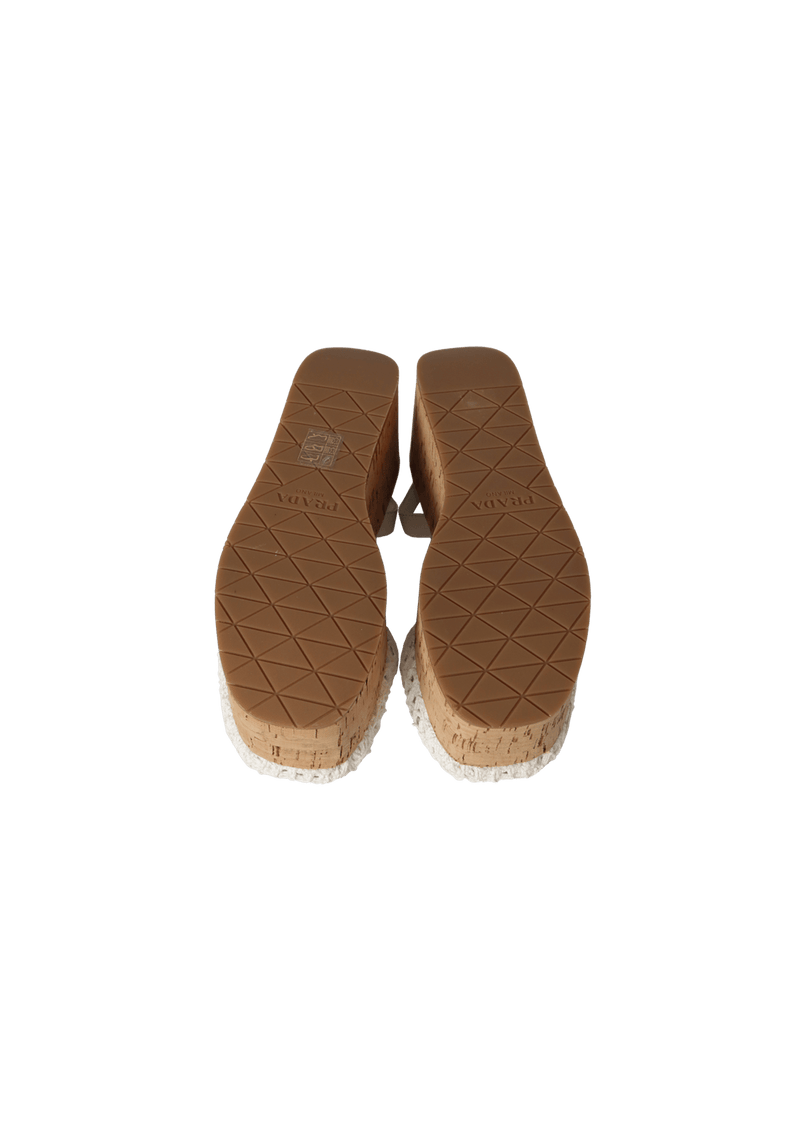 RAFFIA WEDGE SANDALS 36