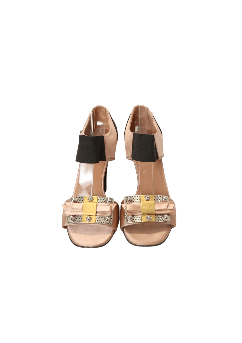 SATIN BOW SANDALS 36.5