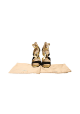 SUEDE METALLIC SANDALS 36