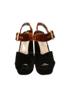 VELVET PLATFORM SANDALS 37.5