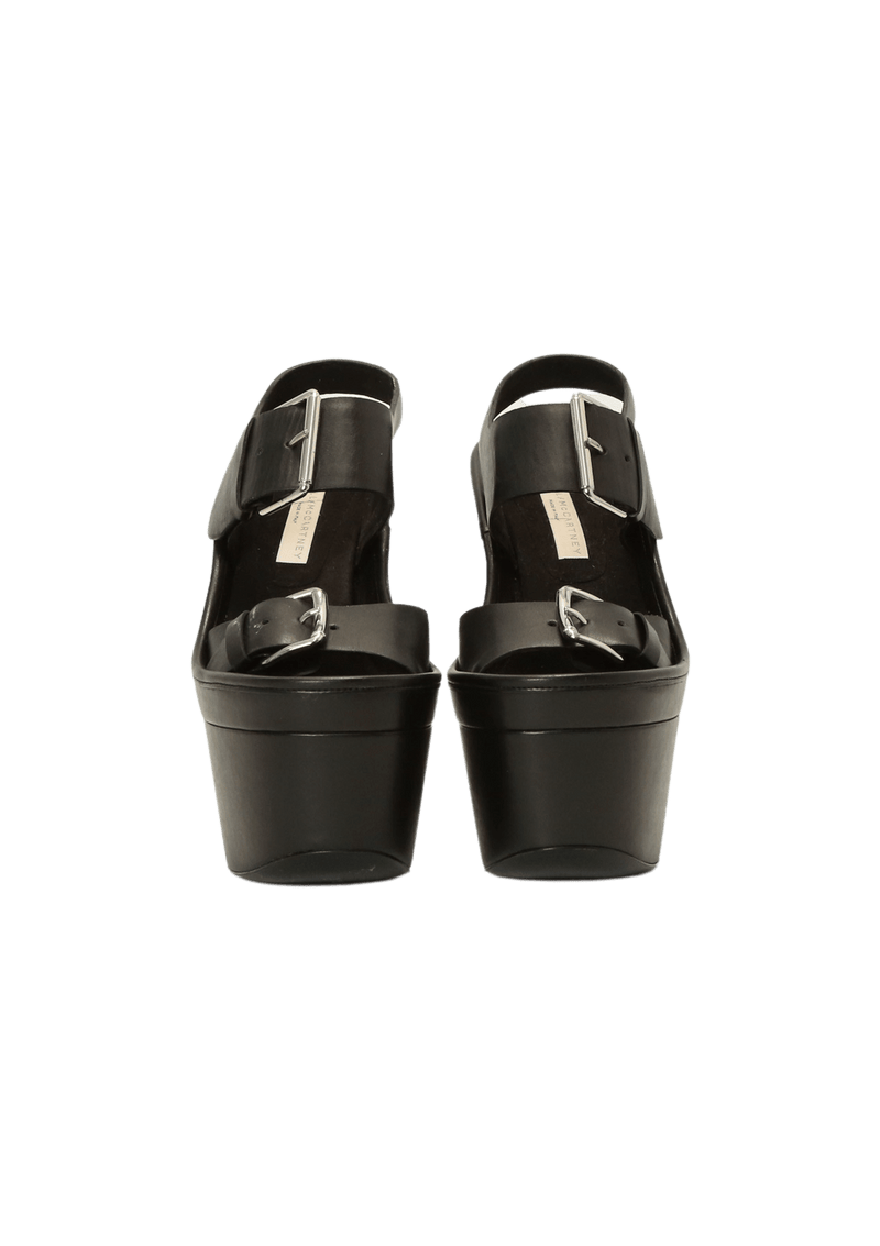 VEGETARIAN LEATHER SLINGBACK SANDALS 37