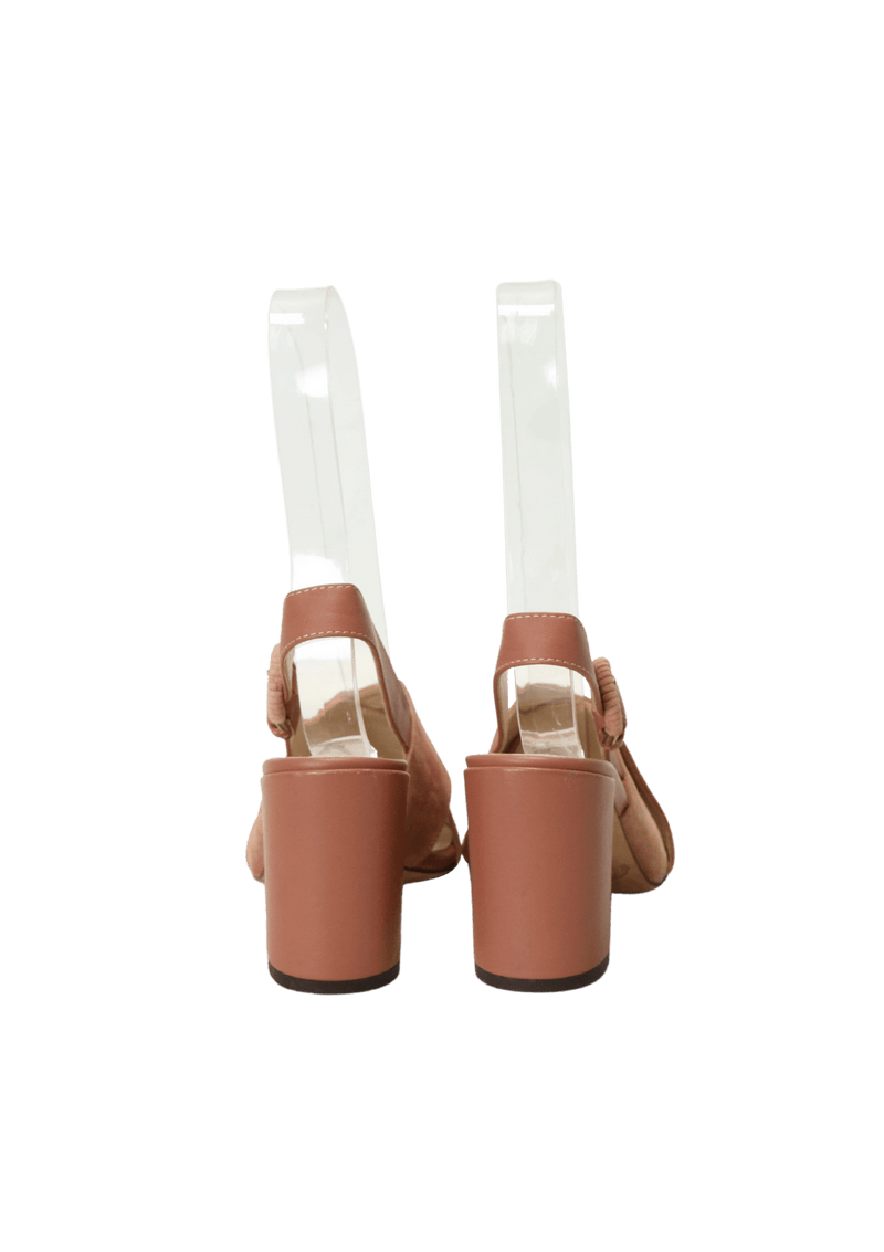 SUEDE SLINGBACK SANDALS 33