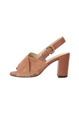 SUEDE SLINGBACK SANDALS 33