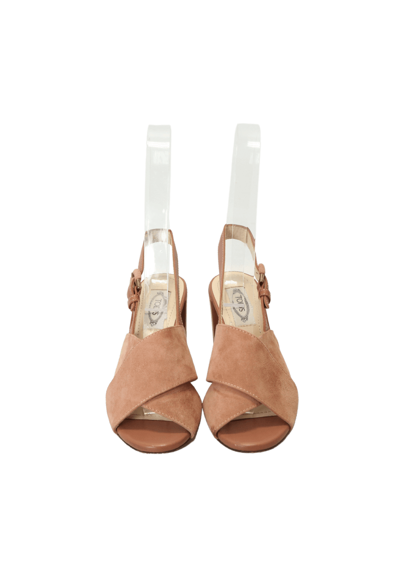 SUEDE SLINGBACK SANDALS 33