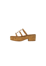 CORK ROCKSTUD CAGED FLATFORM 35.5