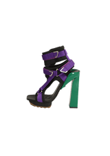 NEOPRENE VELCRO COLORBLOCK SANDALS 38