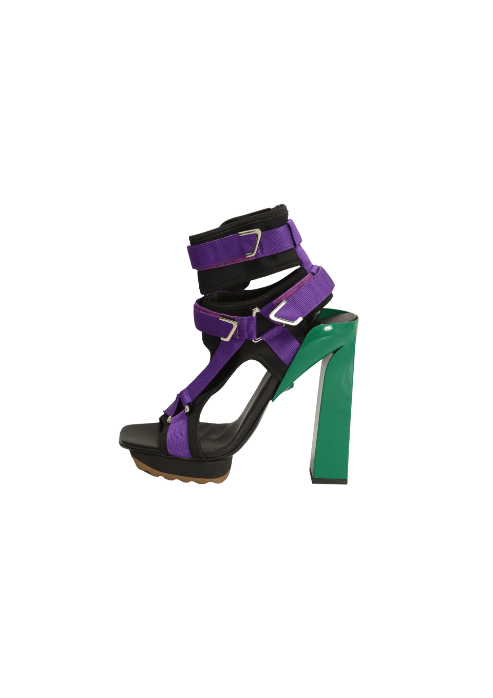 NEOPRENE VELCRO COLORBLOCK SANDALS 38