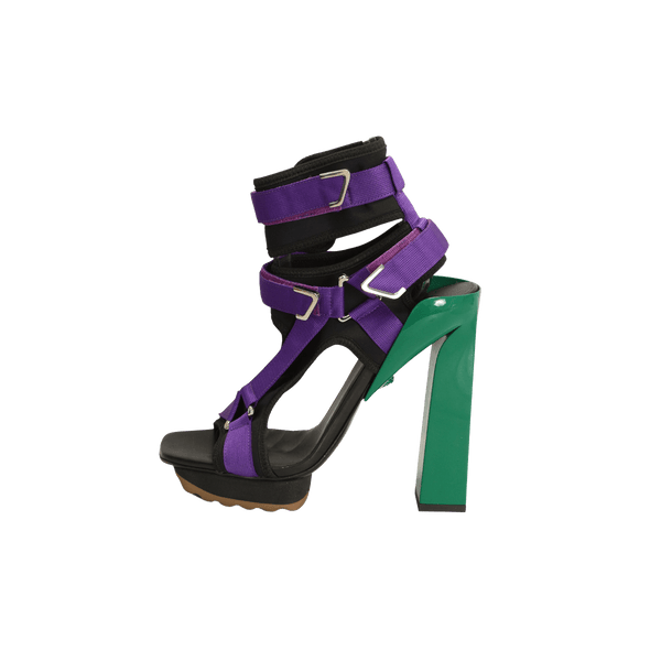 Neoprene velcro strap shop high heel sandals