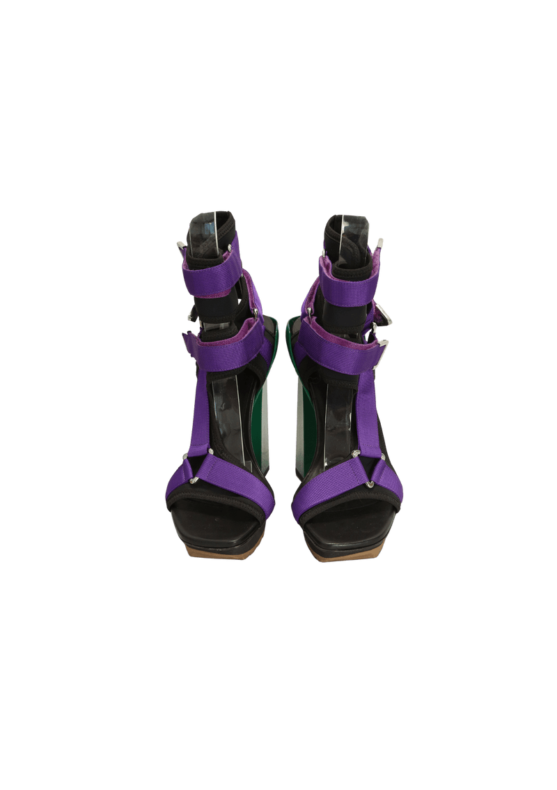 Neoprene velcro strap shop high heel sandals