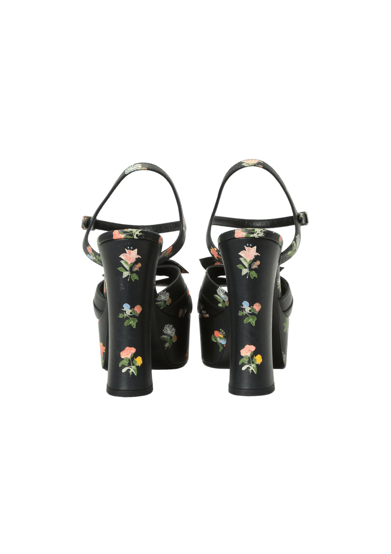 FLORAL FESTIVAL T-STRAP SANDALS 35.5