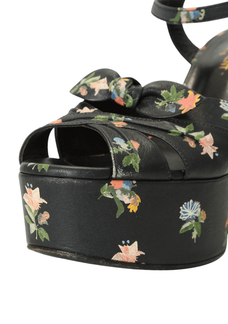 FLORAL FESTIVAL T-STRAP SANDALS 35.5