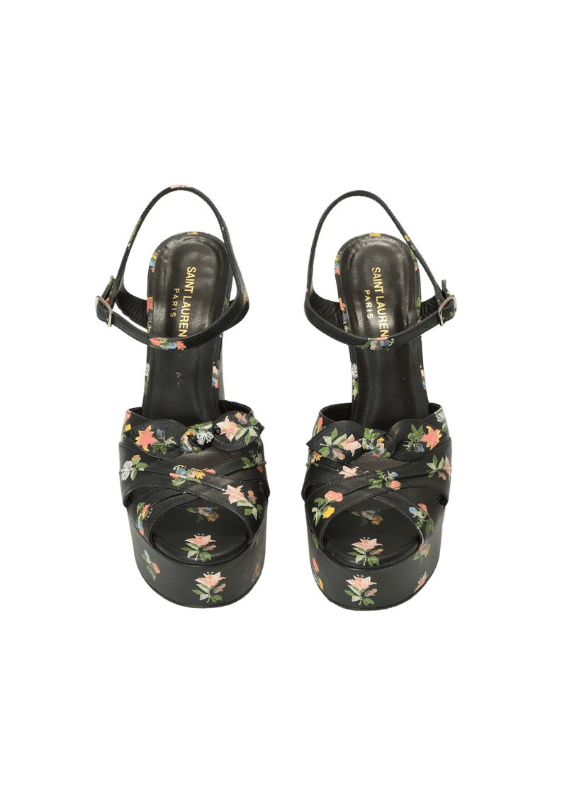 FLORAL FESTIVAL T-STRAP SANDALS 35.5