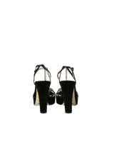 ELIAS T-STRAP CRYSTAL FELINE HEAD SANDALS 36