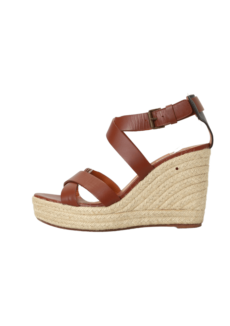 LEATHER ESPADRILLES 38