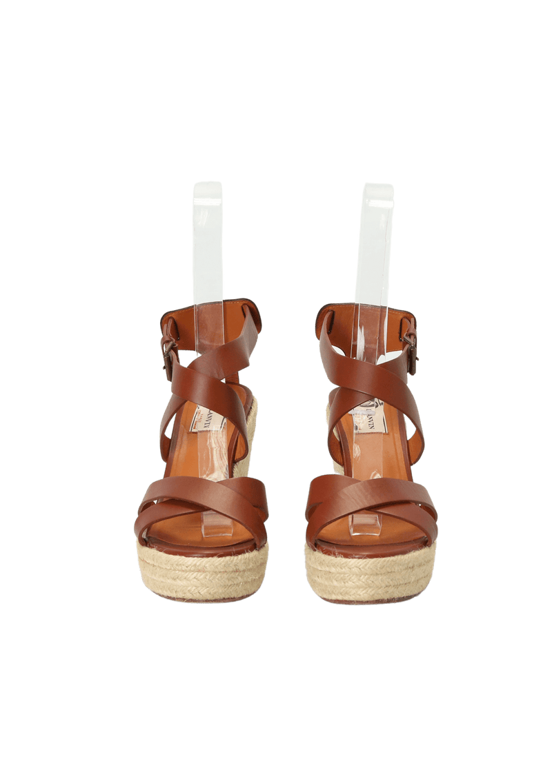 LEATHER ESPADRILLES 38