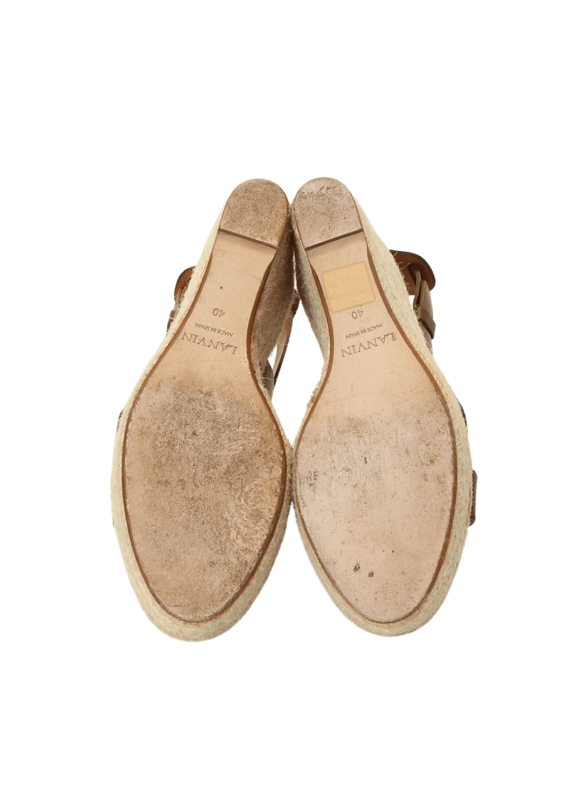 LEATHER ESPADRILLES 38