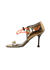 LOGO METALLIC SANDALS 35