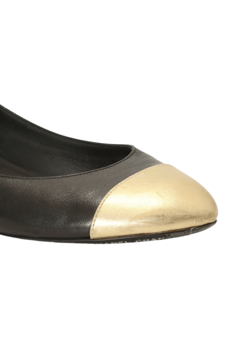 LEATHER TRIM EMBELLISHMENT BALLET FLATS 37