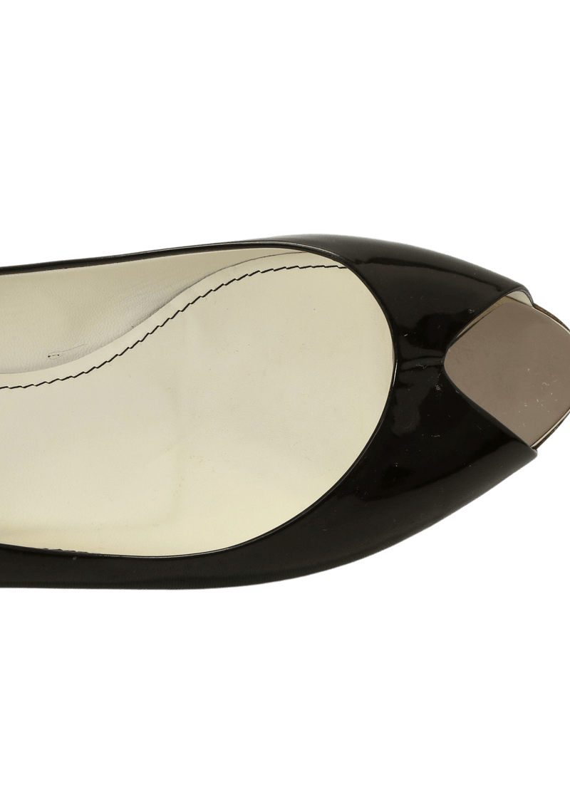 PEEP TOE BALLET FLATS 37