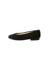 TWEED CAP TOE BALLET FLATS 35