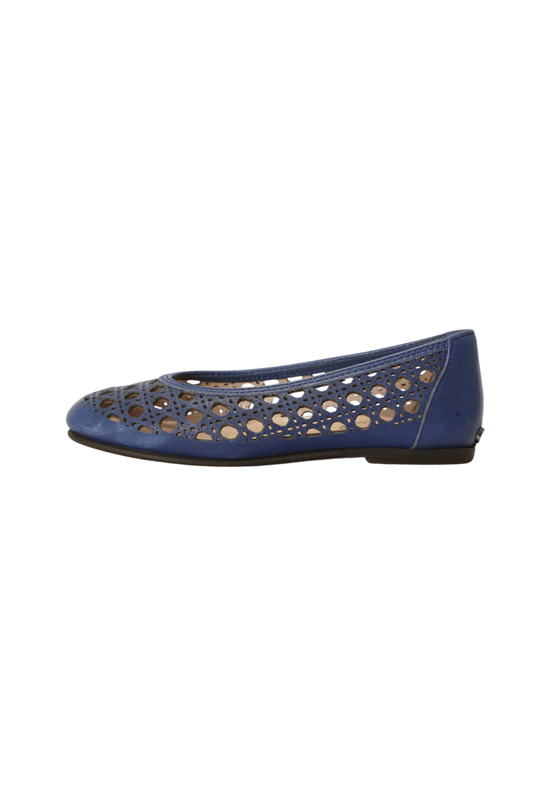 CANNAGE LEATHER BALLET FLATS 3Y/4Y
