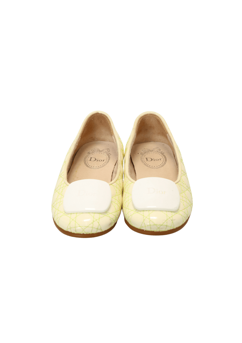 QUILTED CANNAGE BALLET FLATS 3Y/4Y