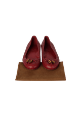 GUCCISSIMA BOW BALLET FLATS 39