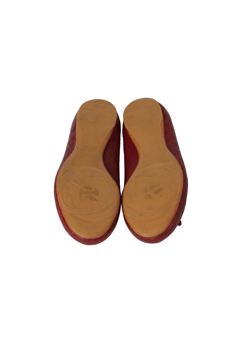 GUCCISSIMA BOW BALLET FLATS 39