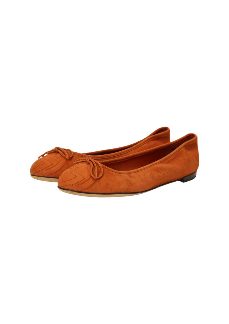 SUEDE BALLET FLATS 38