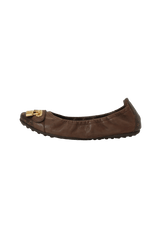 Monogram Leather Ballet Flats