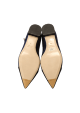 CRYSTAL POINTED TOE FLATS 38