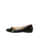 PATENT LEATHER BOW BALLET FLATS 37
