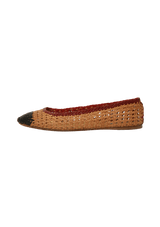 WICKER BALLET FLATS 36