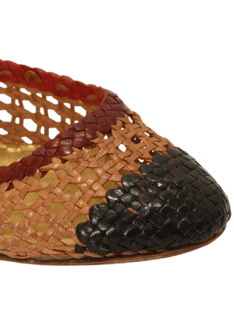 WICKER BALLET FLATS 36